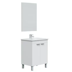 Meuble de salle de bain avec miroir et lavabo Brillo
