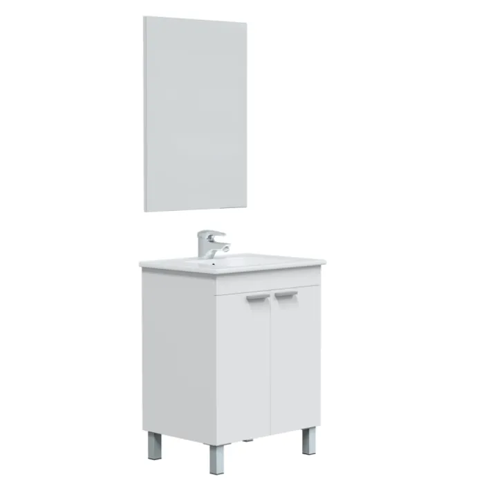 Meuble de salle de bain avec miroir et lavabo Brillo