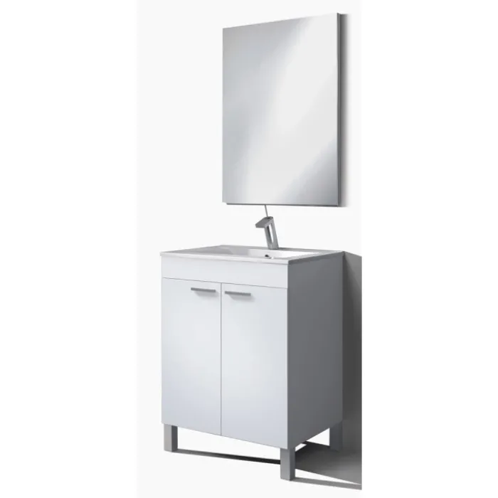 Meuble de salle de bain avec miroir et lavabo Brillo