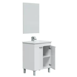 Meuble de salle de bain avec miroir et lavabo Brillo