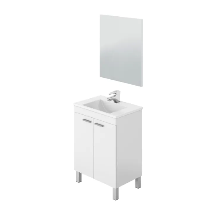Meuble de salle de bain avec miroir et lavabo Brillo