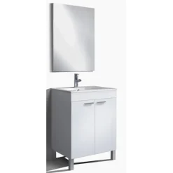 Meuble de salle de bain avec miroir et lavabo Brillo