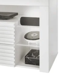 Meuble tv avec LED Goal blanc