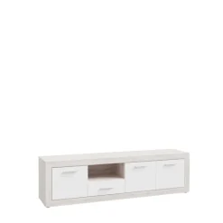 Meuble TV Baccio chêne cendre/blanc