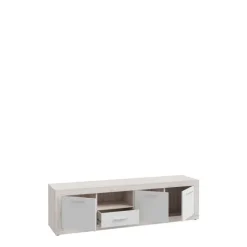 Meuble TV Baccio chêne cendre/blanc