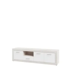 Meuble TV Baccio chêne cendre/blanc