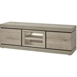Meuble TV Belluno 2 chêne millenium gris