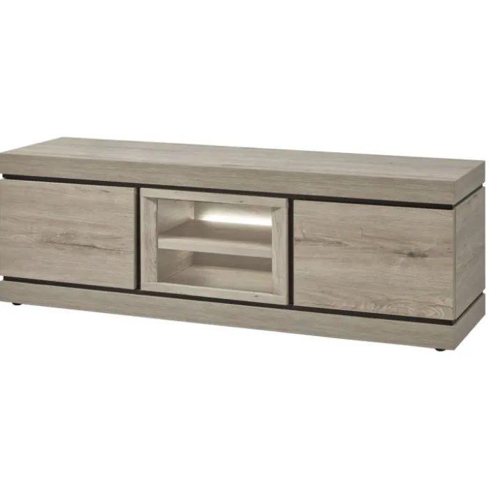 Meuble TV Belluno 2 chêne millenium gris