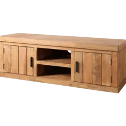 Meuble TV Dhruv bois mangue/nougat