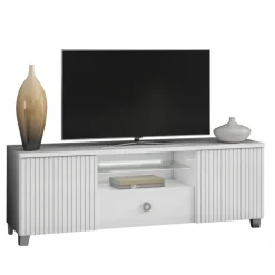 Meuble TV Elite blanc laqué