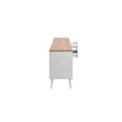 Meuble TV Linz chêne artisan/blanc