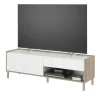 Meuble tv Morphis blanc et chêne japon