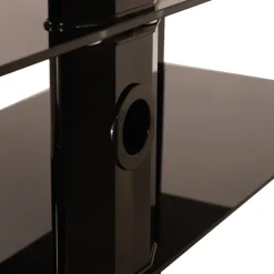 Meuble TV Stand verre trempé noir