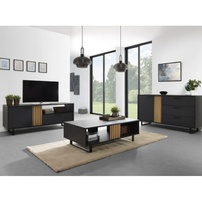 Meuble tv Stucture noir Faro