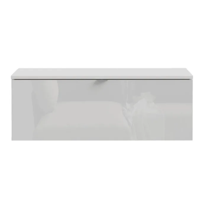 Meuble tv suspendu 100 cm Libertad blanc brillant