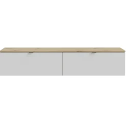 Meuble tv suspendu Libertad 180 cm artisan et blanc