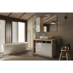 Miroir avec miroir led , hamburg 432430-71110p