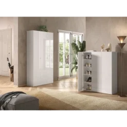 Petite armoire à chaussure Smile blanc