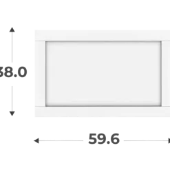 Porte Cadre Casa H 38 cm - L 60 cm Blanc