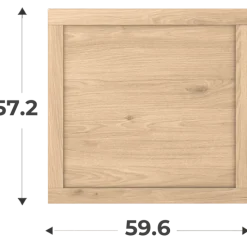 Porte cadre Casa H 58 cm L 60 cm Chêne hikory
