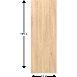 Porte simple Casa H174 cm - L 60 cm Chêne hikory