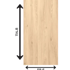 Porte simple H116 cm Casa chêne hikory L 60 cm