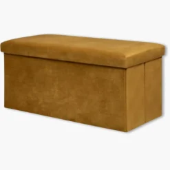Pouf pliable moutarde Lilou 197333B