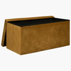Pouf pliable moutarde Lilou 197333B