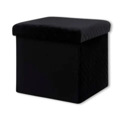 Pouf pliant 167845I noir