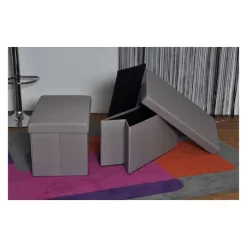 Pouf pliant Sunny gris