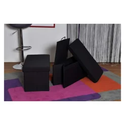 Pouf pliant Sunny noir