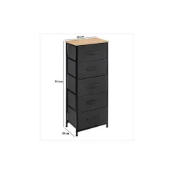 Rangement haut 5T Tisssa gris foncé
