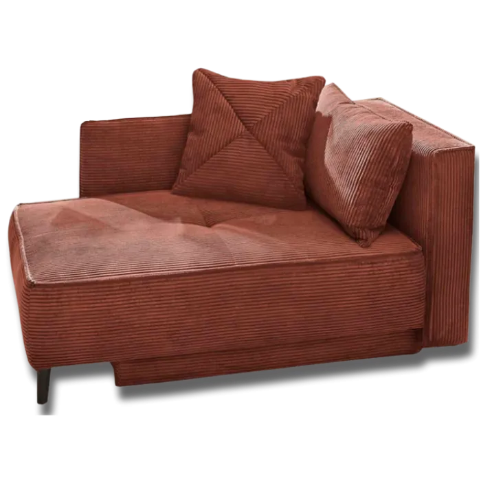 Recamiere velours cotelé rouille REX 426/31