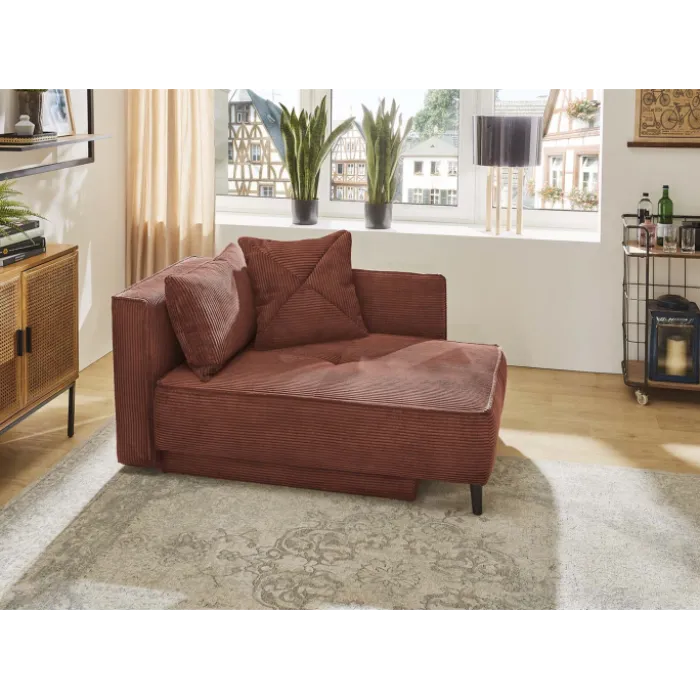 Recamiere velours cotelé rouille REX 426/31