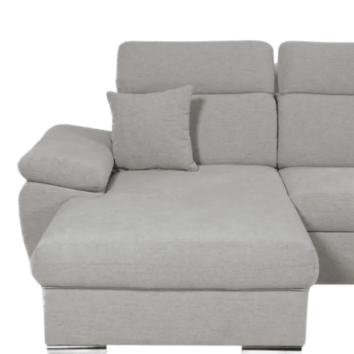 Salon d'angle Alabama gris clair
