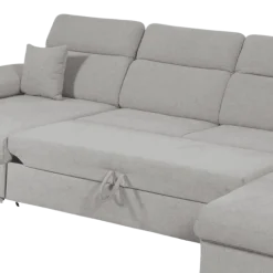 Salon d'angle Alabama gris clair