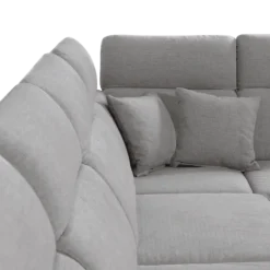 Salon d'angle Alabama gris clair