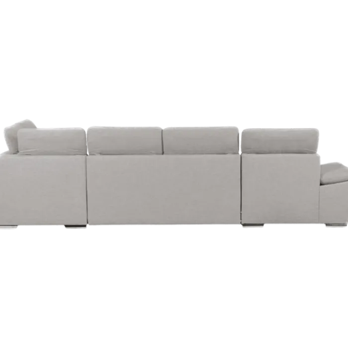 Salon d'angle Alabama gris clair
