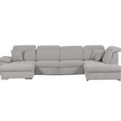 Salon d'angle Alabama gris clair