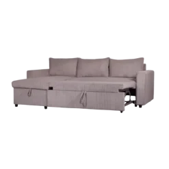 Salon d'angle convertible Golf marron