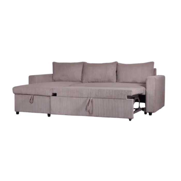 Salon d'angle convertible Golf marron