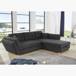 Salon d'angle convertible Jengen anthracite