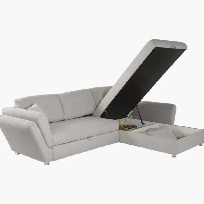 salon d'angle convertible Jengen Gris clair