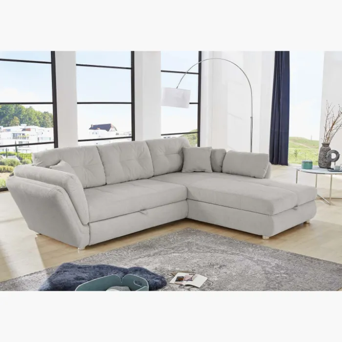 salon d'angle convertible Jengen Gris clair