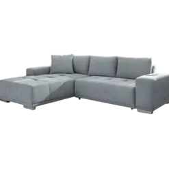 Salon d'angle convertible Luciano gris clair