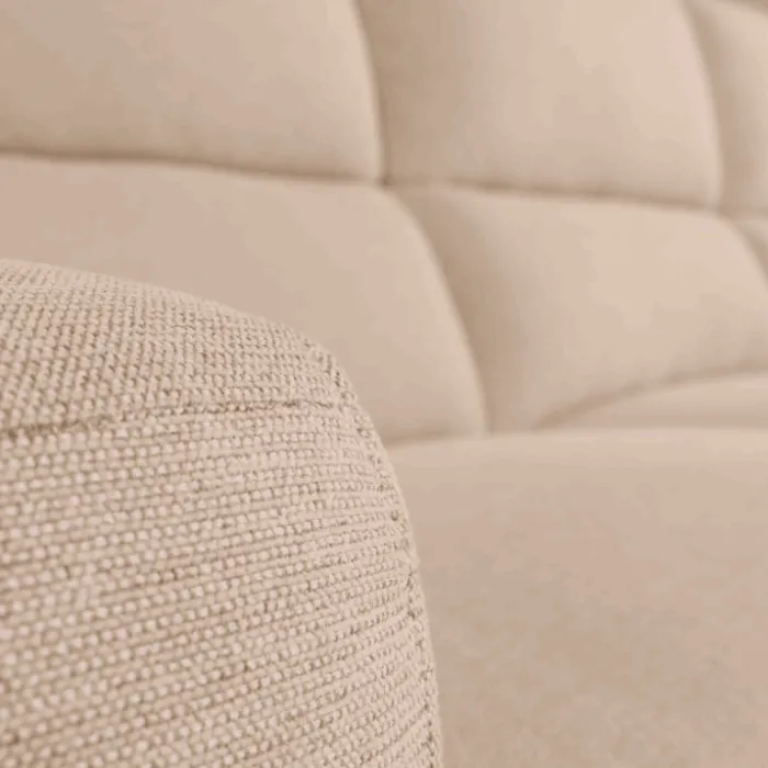 Salon d'angle droit Cologne Beige avec relax électrique