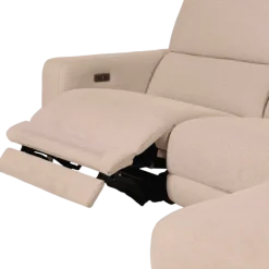 Salon d'angle droit Cologne Beige avec relax électrique