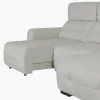 salon d'angle droit Saphire 2 + cl blanc