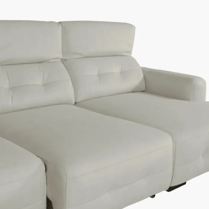 salon d'angle droit Saphire 2 + cl blanc