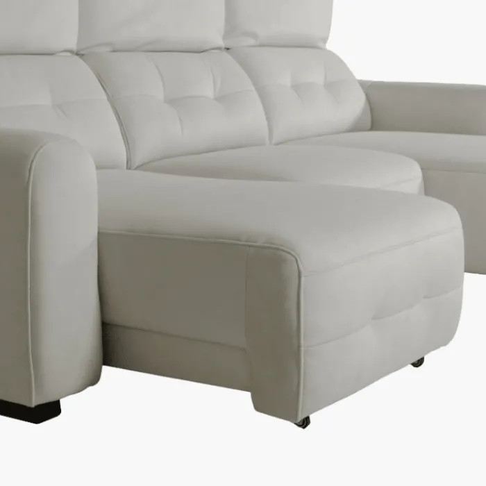 salon d'angle droit Saphire 2 + cl blanc